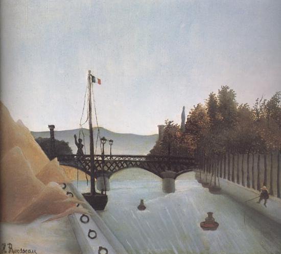Henri Rousseau View of the Footbridge of Passy oil painting image